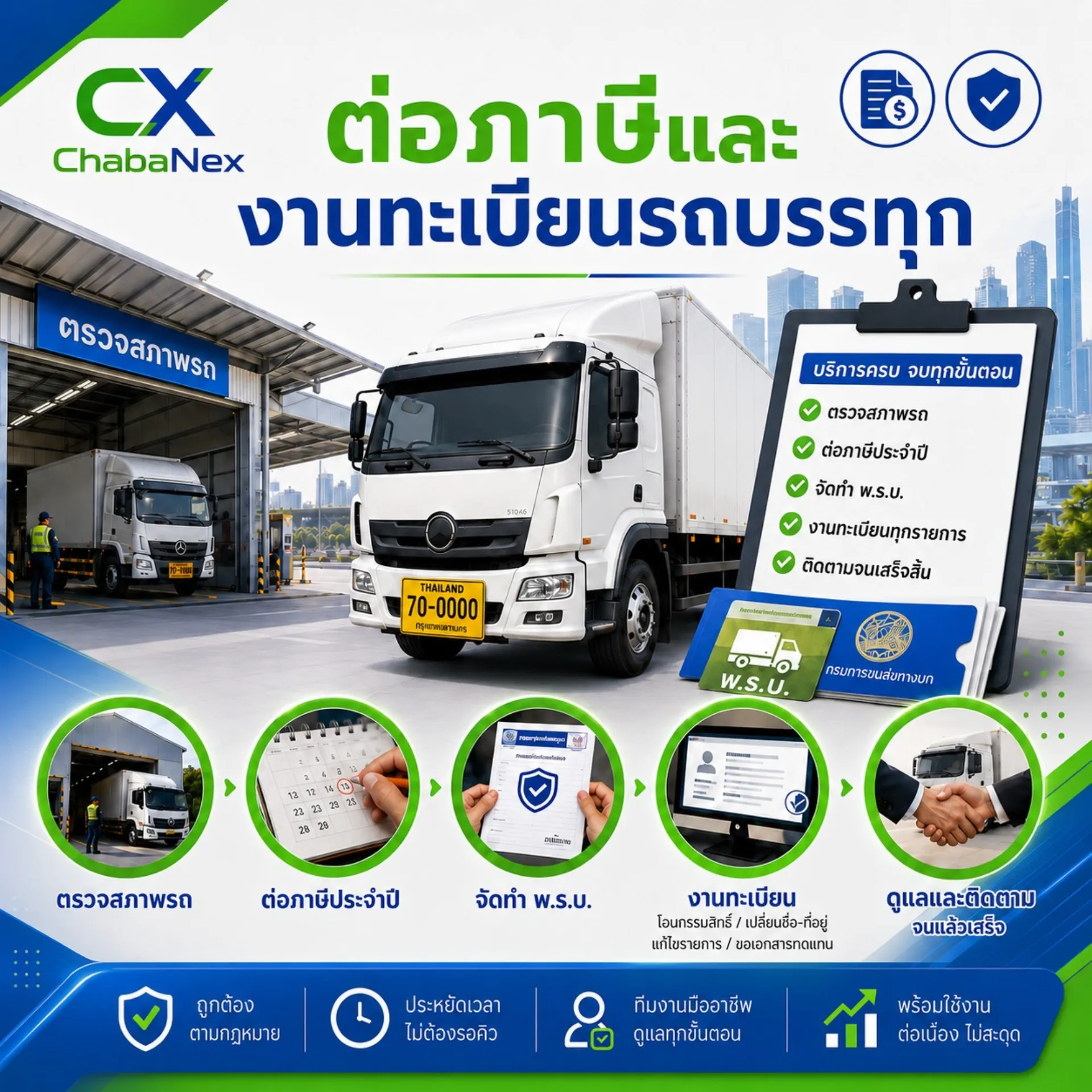 ต่อภาษีและงานทะเบียนรถบรรทุก