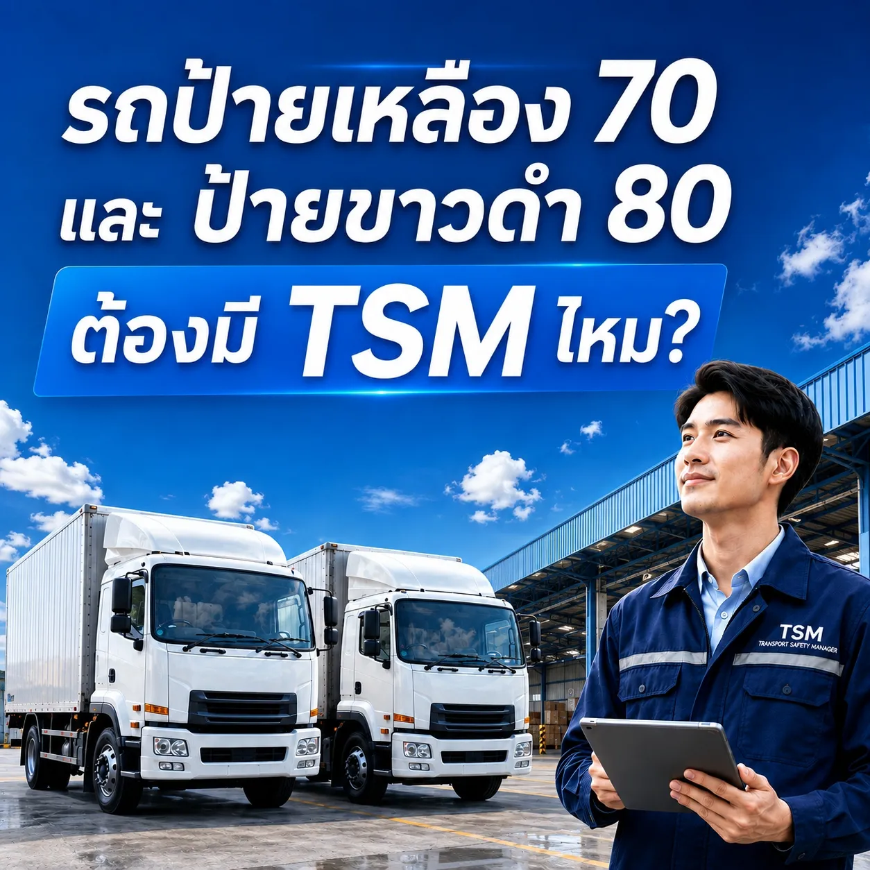 รถป้าย 70 ป้าย 80 ต้องมี TSM ไหม? ผู้ประกอบการรายไหนอยู่ในเกณฑ์